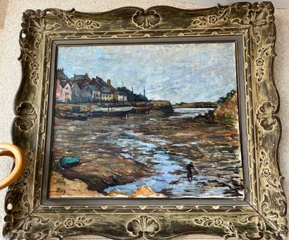 Antoine FIGAY (XIX-XX):
Tréboul at low tide,...