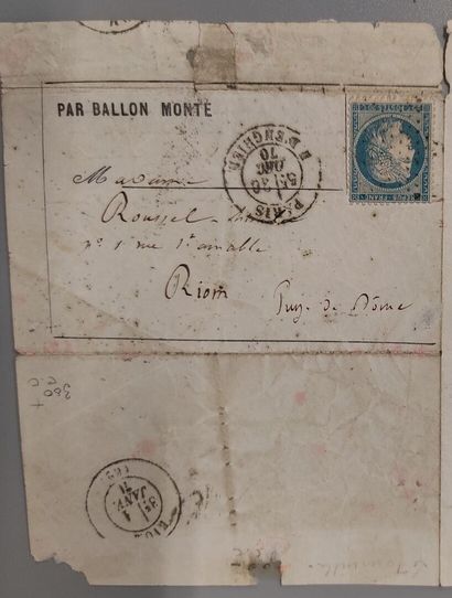 Le Tourville mounted balloon
Postage due...