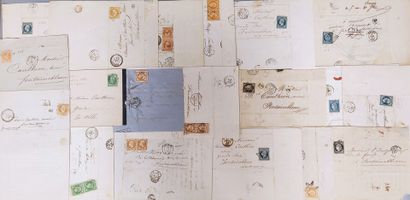Lot of French imperforated classics on letters
(2...