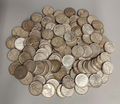 Lot of 118 pieces of 5 Francs Semeuse in...