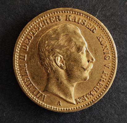 A 20 gold mark Wilhem II 1892 coin