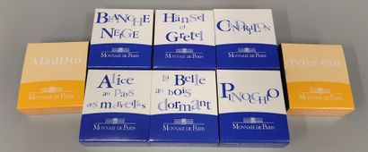 1 € 1/2 - Silver - BE - Set of 8 