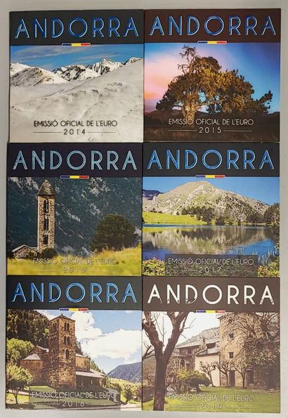 Andorra - Set of 6 BU series, 2014, 2015,...