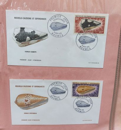 Binder of 86 first-day covers from New Caledonia...