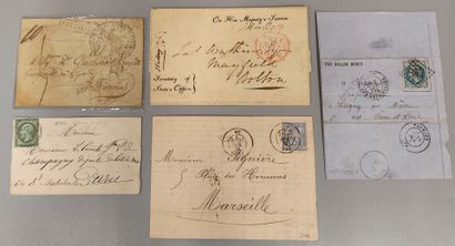 Lot consisting of :
four classical letters,...