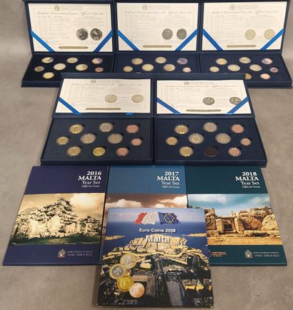 Malta - BU Series - Set of 9 different boxes,...