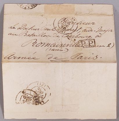Lot of two letters: Armée de Paris and
a...