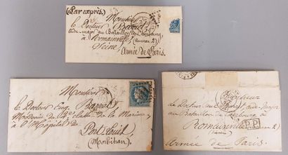 Lot of two letters: Armée de Paris and
a...