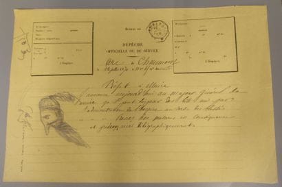 War of 1870/71: batch of three telegraph...
