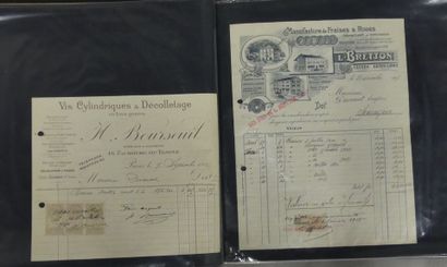 A binder containing approximately 91 invoices,...