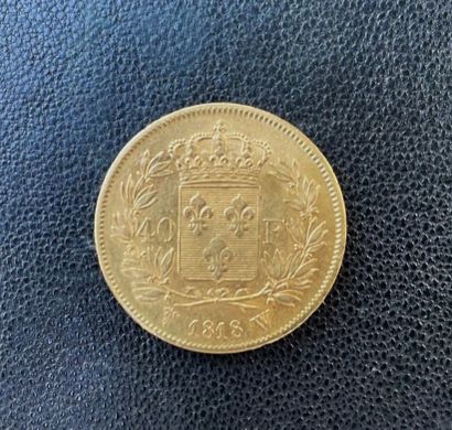 A 40 francs gold coin Louis XVIII 1818 W...