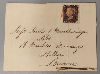 Great Britain: Penny Black on an unaddressed...