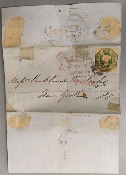 Great Britain N° 7 on cover from 1852
B to...