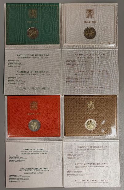 Vatican - 2 € - BU - Set of 14 different...