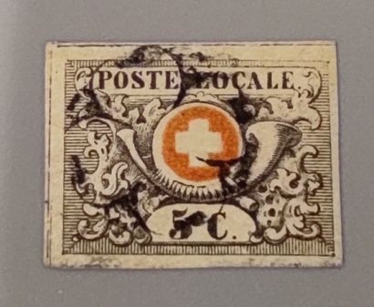 Switzerland No. 6 used TTB 
Signed Calve...