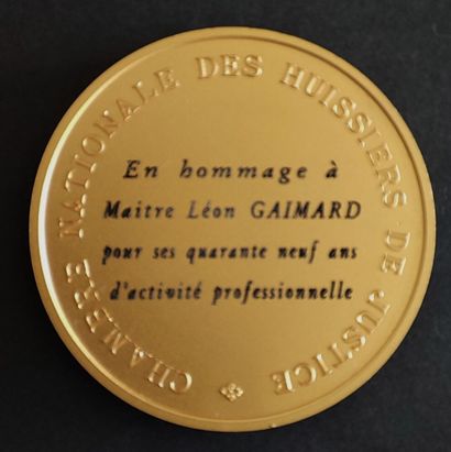 A vermeil medal
Chambre Nationale des Huissiers...