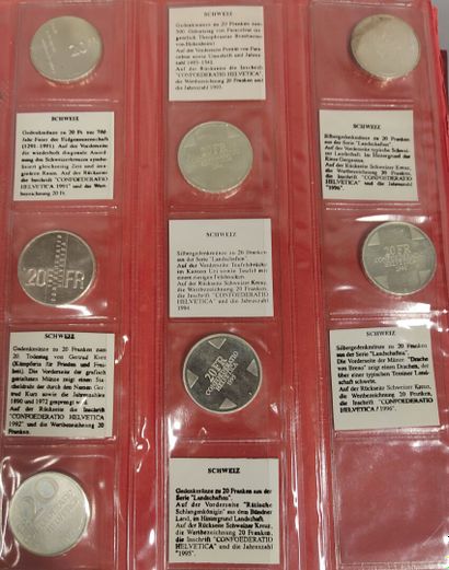 Switzerland - Collection of 90 various coins...