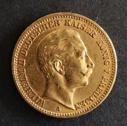 A 20 gold mark Wilhem II 1892 coin