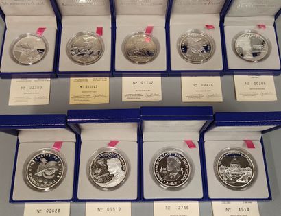 1 € 1/2 - Silver - BE - Lot of 9 various...