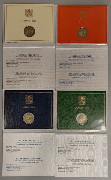 Vatican - 2 € - BU - Set of 14 different...