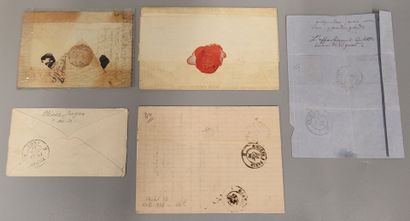 Lot consisting of :
four classical letters,...