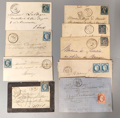 Lot of ten letters, classical period from...