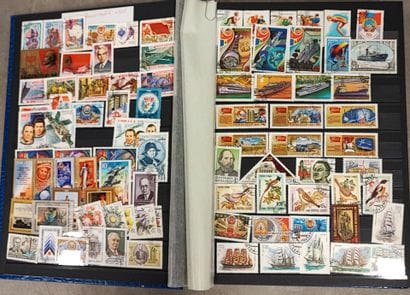 An incomplete collection of Russian stamps...