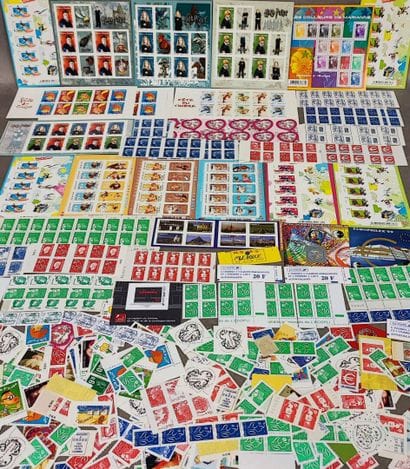 Lot of mint stamps from France for facie...