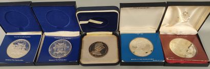World - Set of 5 different boxes - Silver...