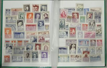 Four stock albums of mint stamps of France...