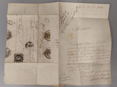 Lot of three letters with No. 3 postage
(2...