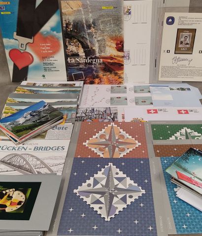 Batch of 180 new Swiss postcards
including...
