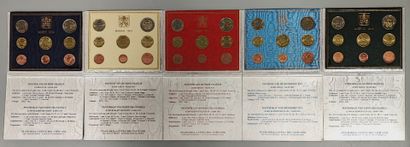 Vatican - Set of 9 BU series 2011, 2012,...