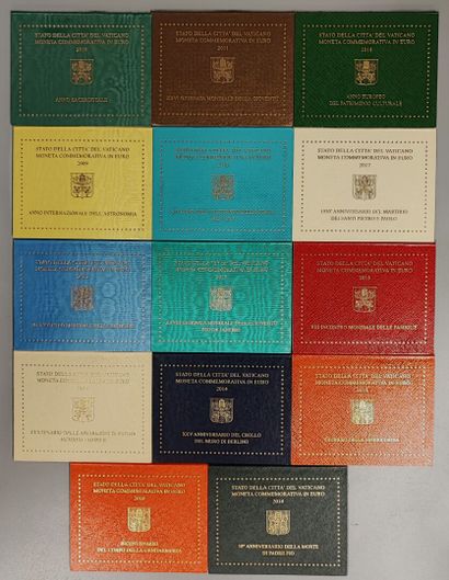 Vatican - 2 € - BU - Set of 14 different...