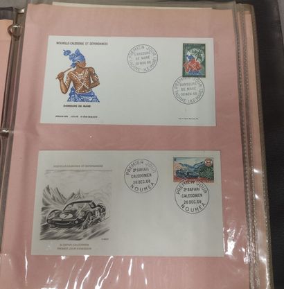 Binder of 86 first-day covers from New Caledonia...