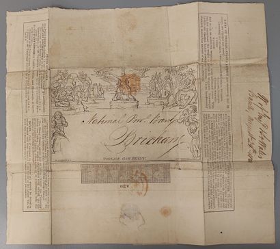 Mulready letter cover cancelled red rose...