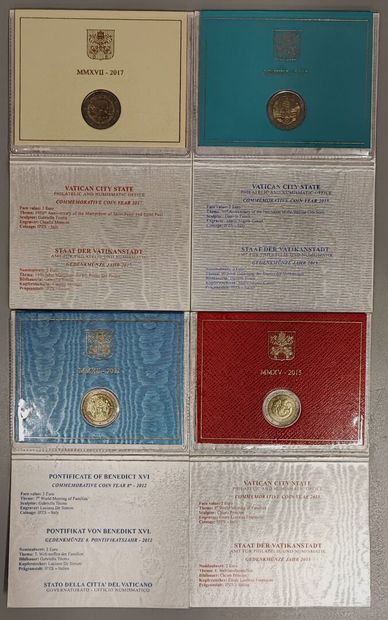 Vatican - 2 € - BU - Set of 14 different...