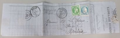 Stamps N° 37 + 42 B (scissors touching the...