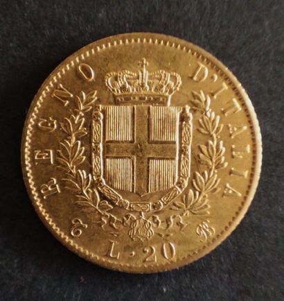 A 20 lire Vittorio Emanuele II 1865 gold...
