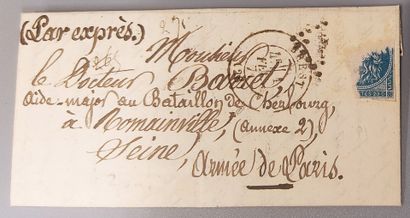 Lot of two letters: Armée de Paris and
a...