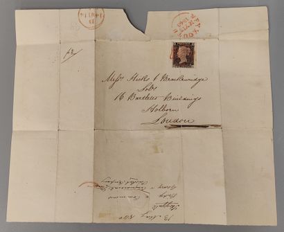 Great Britain: Penny Black on an unaddressed...