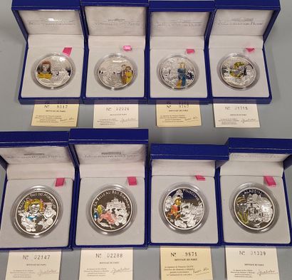1 € 1/2 - Silver - BE - Set of 8 