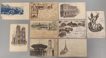 Lot of nine old Postcards including :
1889...