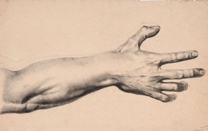 19th century French school
Study of a hand
Black...