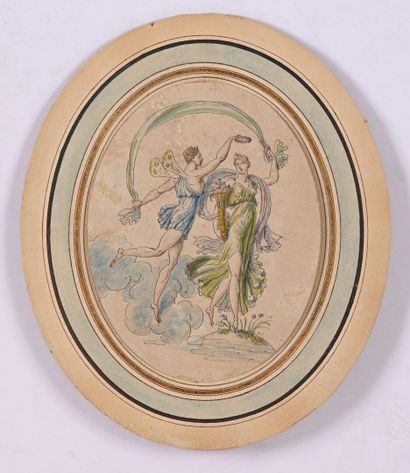 Ecole néoclassique
Hadès et Perséphone
Aquarelle...