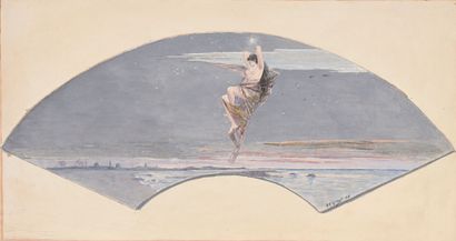 Eugène GILLOT (Paris 1868-1925)
Projet d'éventail...