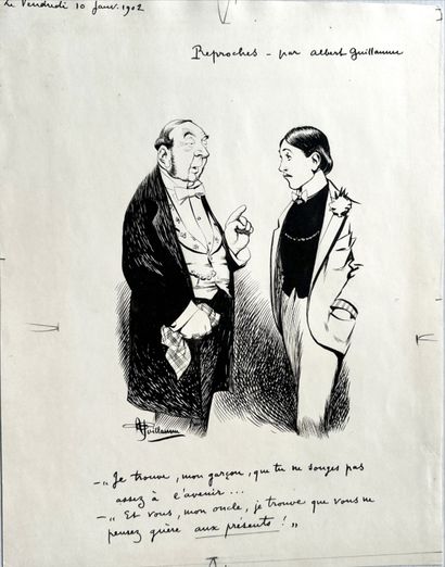 Albert Paul GUILLAUME (1873-1942) 
Reproaches
Ink...