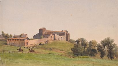 19th century French school
View of a farm...