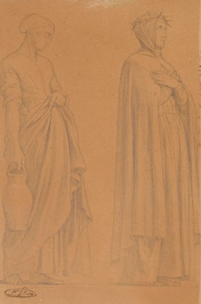 Hippolyte FLANDRIN (Lyon 1809 - Rome 1864)
Feuille...