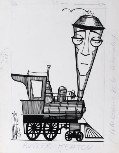 Jan MARA (1912-1992)
Buster Keaton
Ink and...